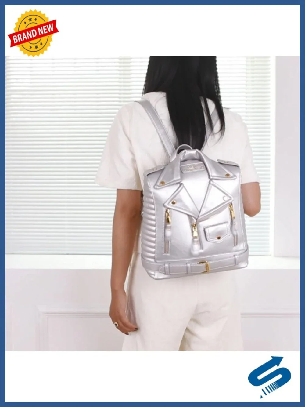 Leather Satchel Crossbody Shoulder Bag Unique Jacket Design